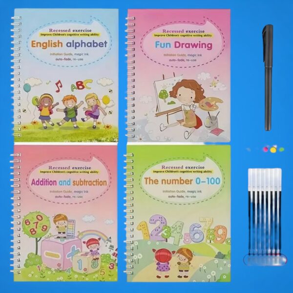 Educational re usable books - 4 in pack